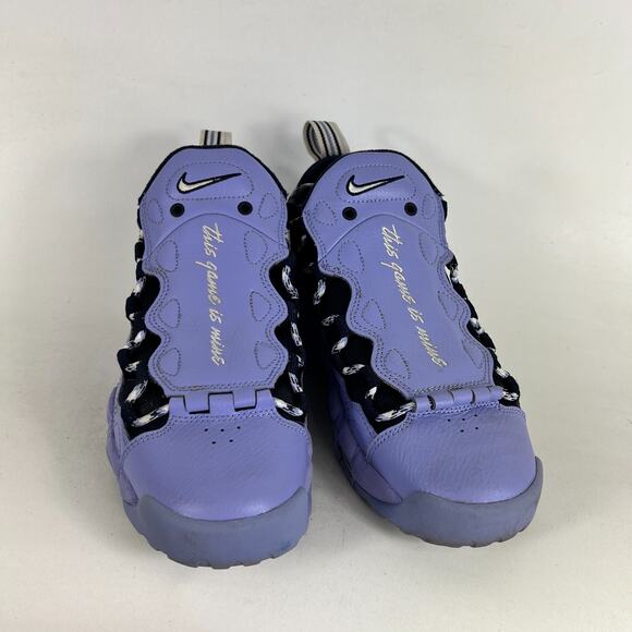 Nike Air More Money Sneakers Women's 6.5 Purple Black Leather Slip On A01749-400 - Picture 4 of 9